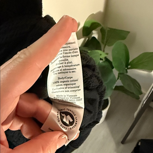 New Black lace Everlane whimsigoth organic cotton sustainable Pencil Skirt xs - Picture 10 of 10